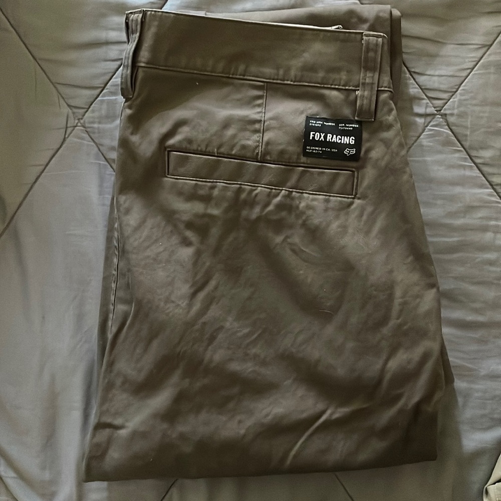 Gray and Beige Fox Relaxed Chinos